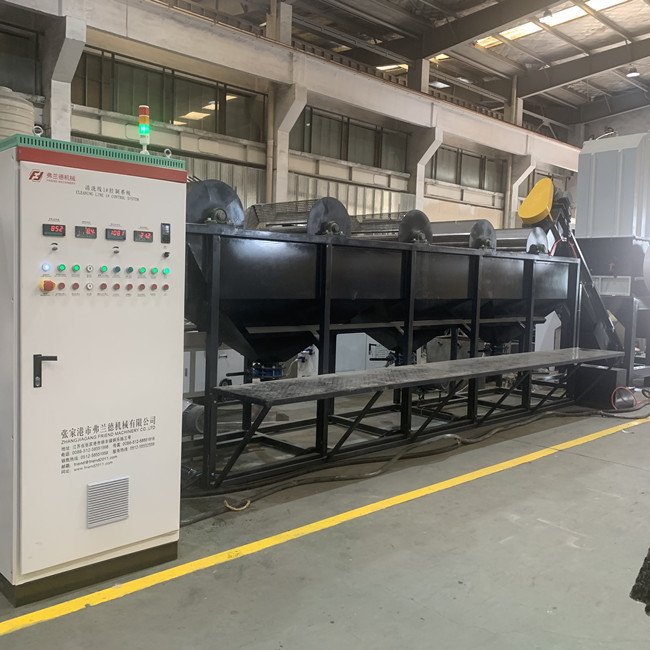 300kg/H πλαστικός έλεγχος PLC γραμμών ανακύκλωσης αποβλήτων με τη λειτουργία Washsing 2